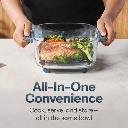 Crisp n' Go 4 Qt. Glass Air Fryer - Lava Slate