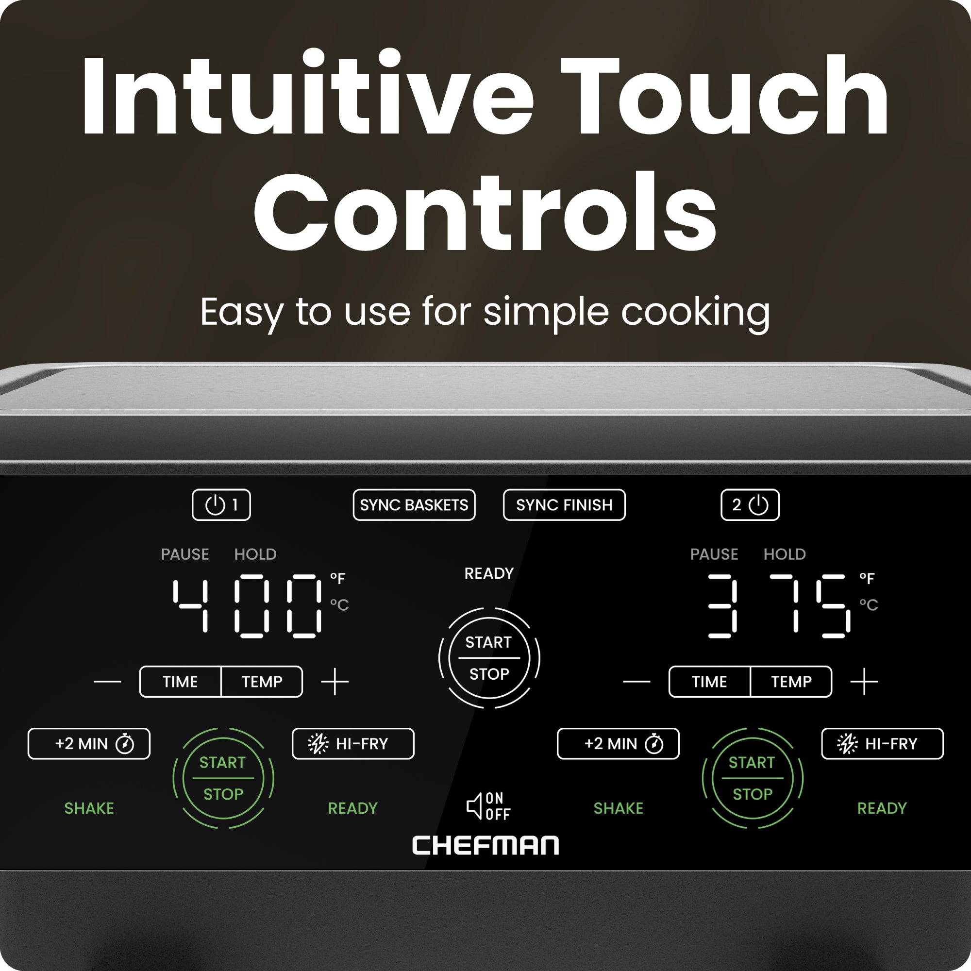 TurboFry Touch Dual-Window Air Fryer