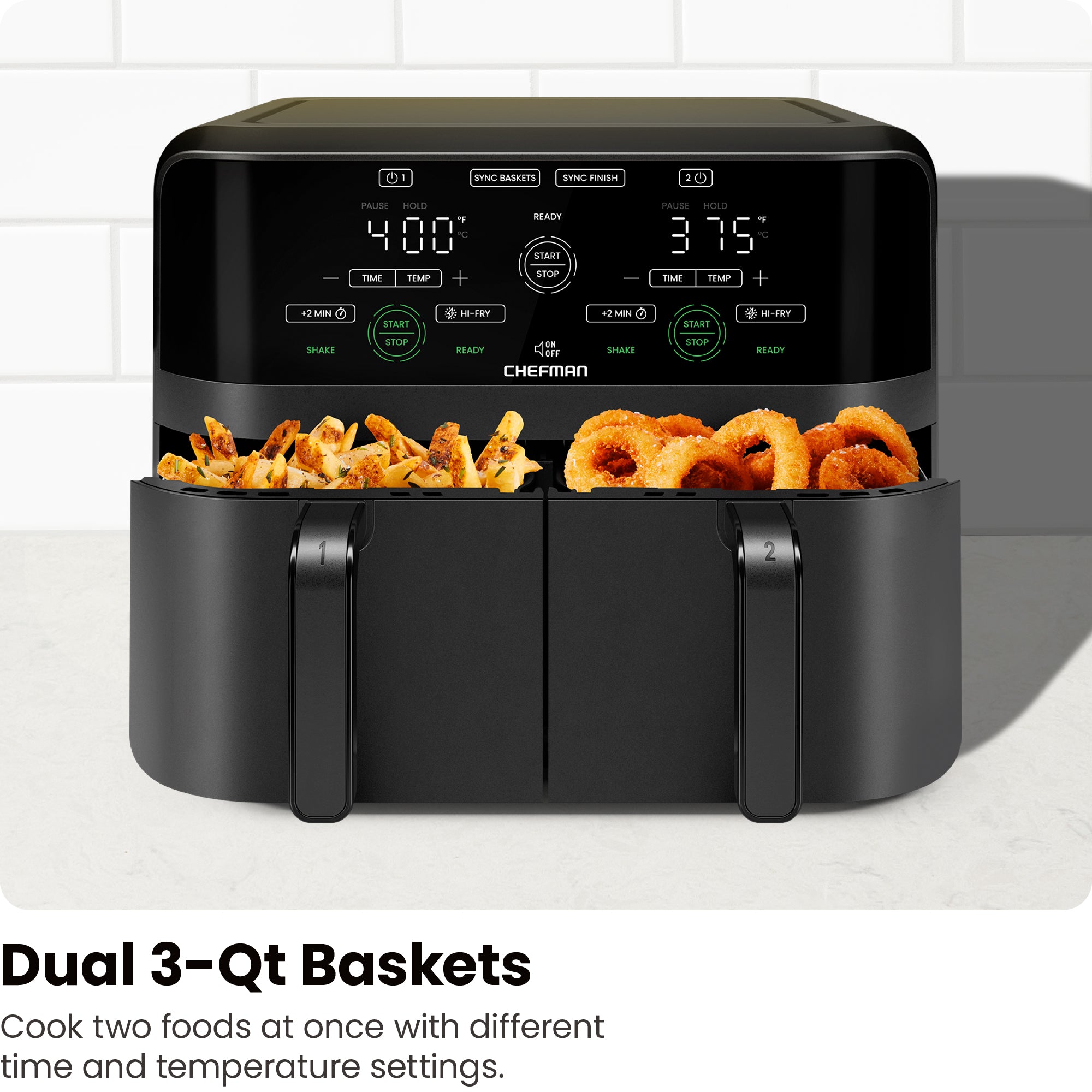 TurboFry Touch 6 Qt. Dual-Basket Air Fryer