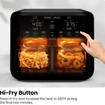 TurboFry Touch 6 Qt. Dual-Basket Air Fryer