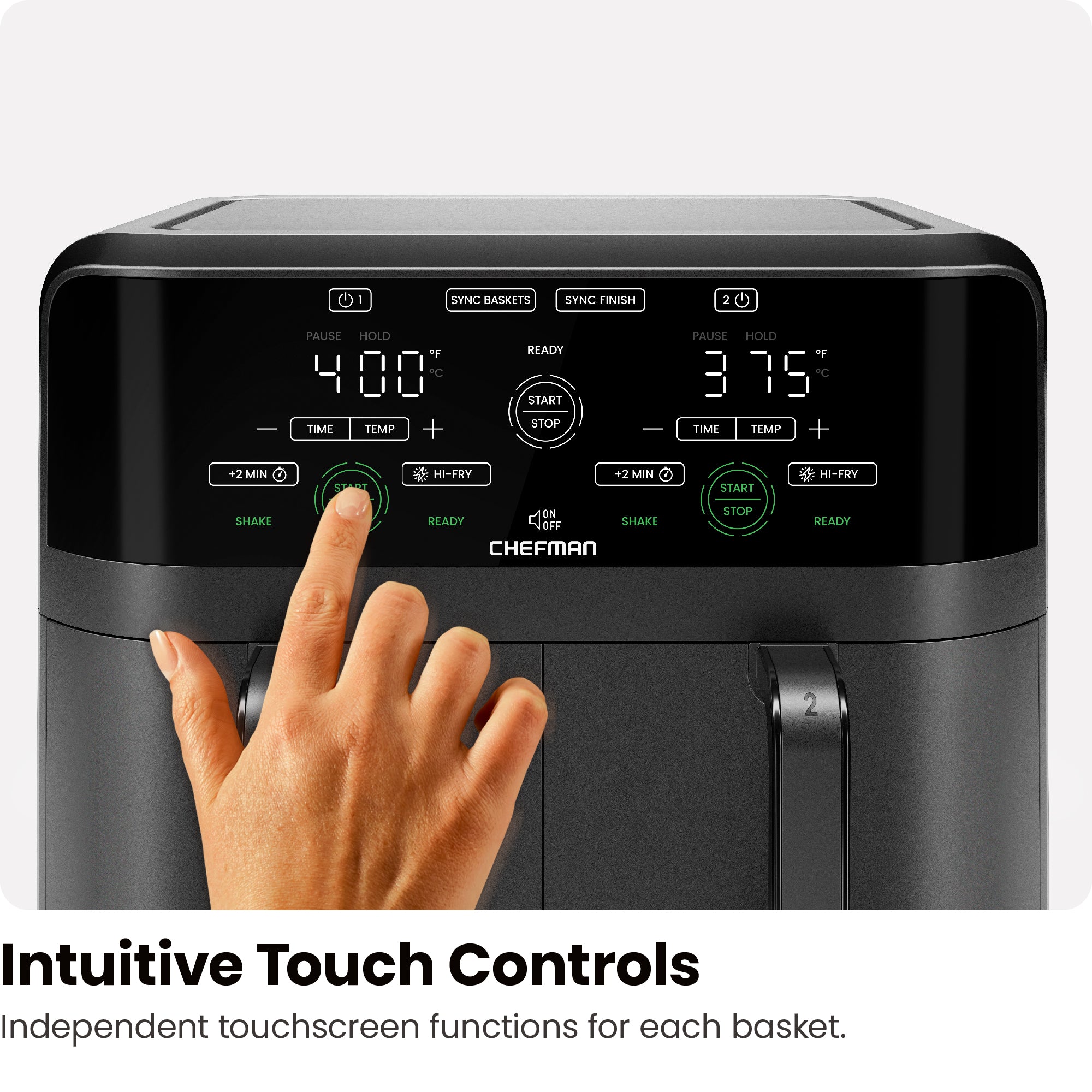 TurboFry Touch 6 Qt. Dual-Basket Air Fryer