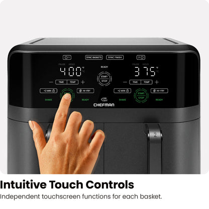 TurboFry Touch 6 Qt. Dual-Basket Air Fryer