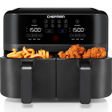 Double Basket Air Fryer - 9 Quart