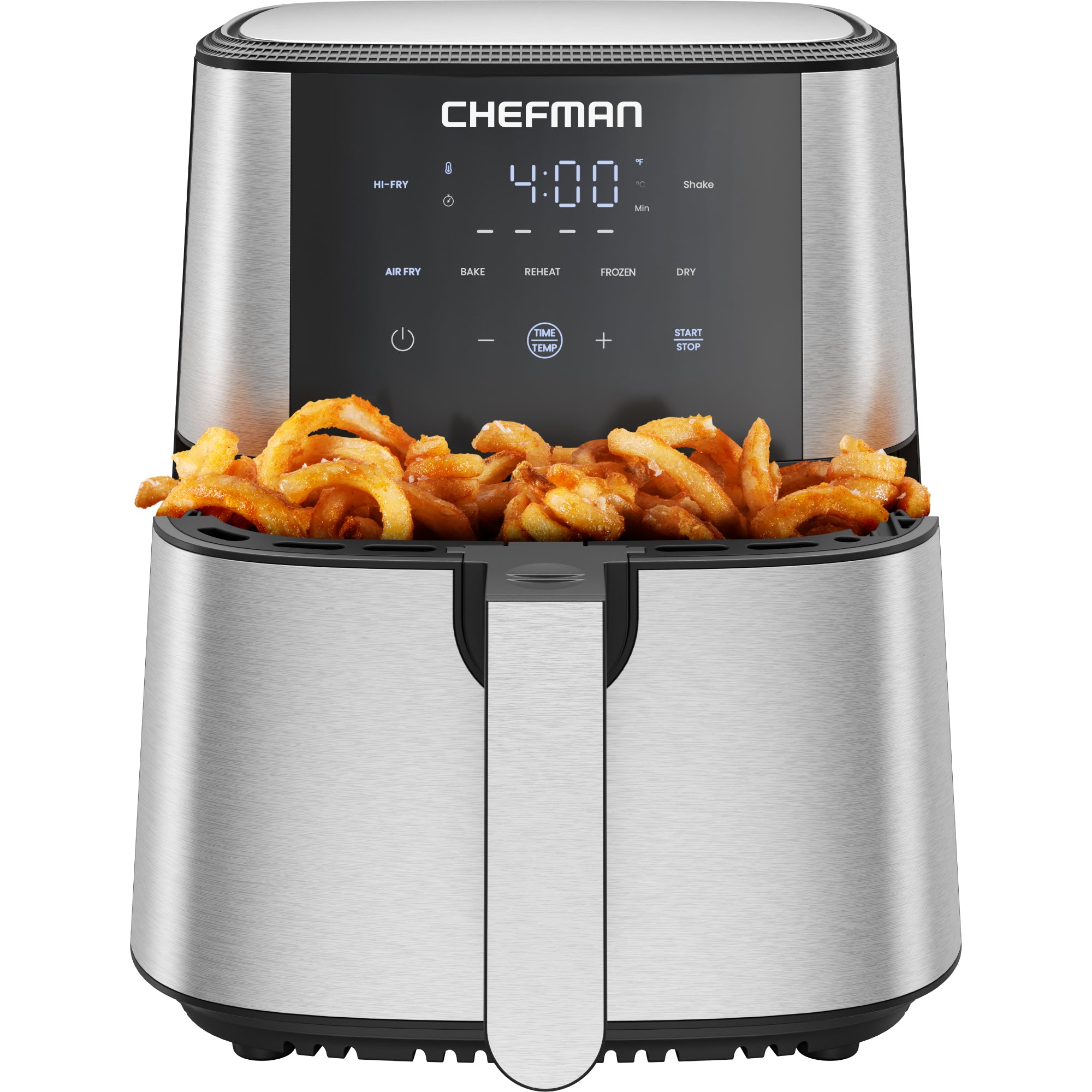 TurboFry 6-Quart Digital Air Fryer, Touch Controls w/ 5 Cooking Functions – Stainless Steel