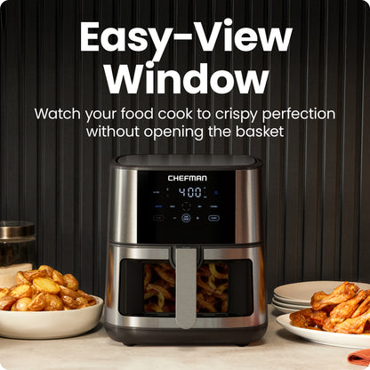 Turbofry Easy View 8 Qt. Stainless Steel Air Fryer
