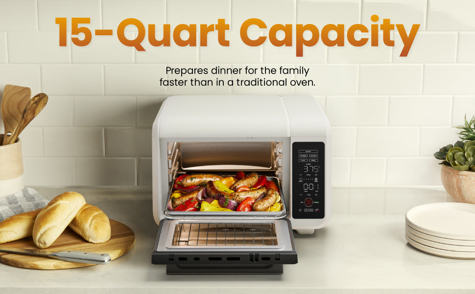 Chefman EasyAir 15 Qt. Toaster Oven Air Fryer - Chalk