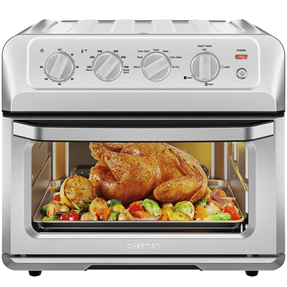 Chefman Black Air Fryer Oven 1700W Touch Control Programmable cETLus Safety  Listed - Versatile Countertop Cooking, Rapid Air Heating, Healthy Meals in  the Air Fryers department at