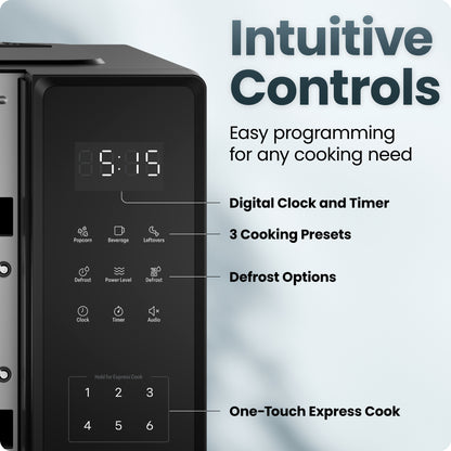 1.1 Cu. Ft. Countertop Digital Microwave Oven