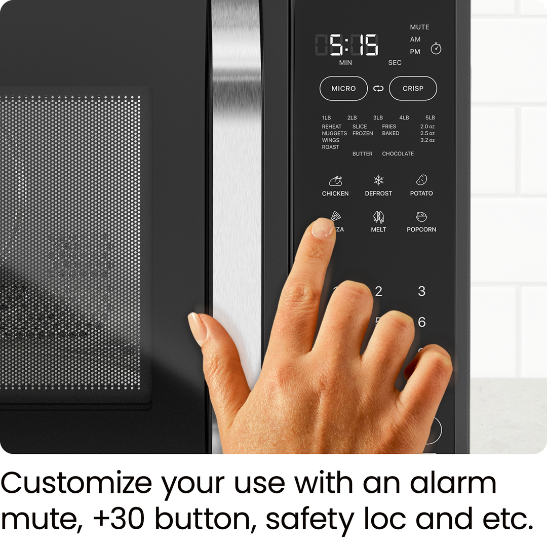 Microcrisp countertop digital microwave oven chefman