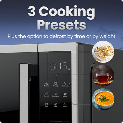 Countertop Digital Stainless Microwave Oven - 1.1 Cu Ft