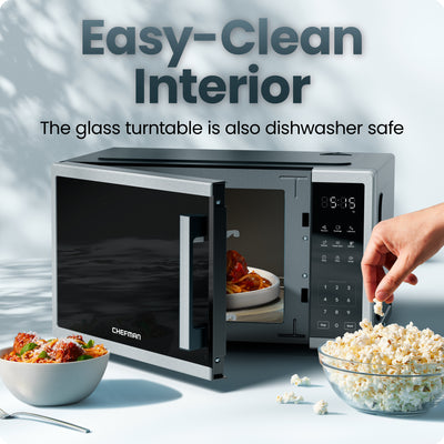 Countertop Digital Stainless Microwave Oven - 1.1 Cu Ft