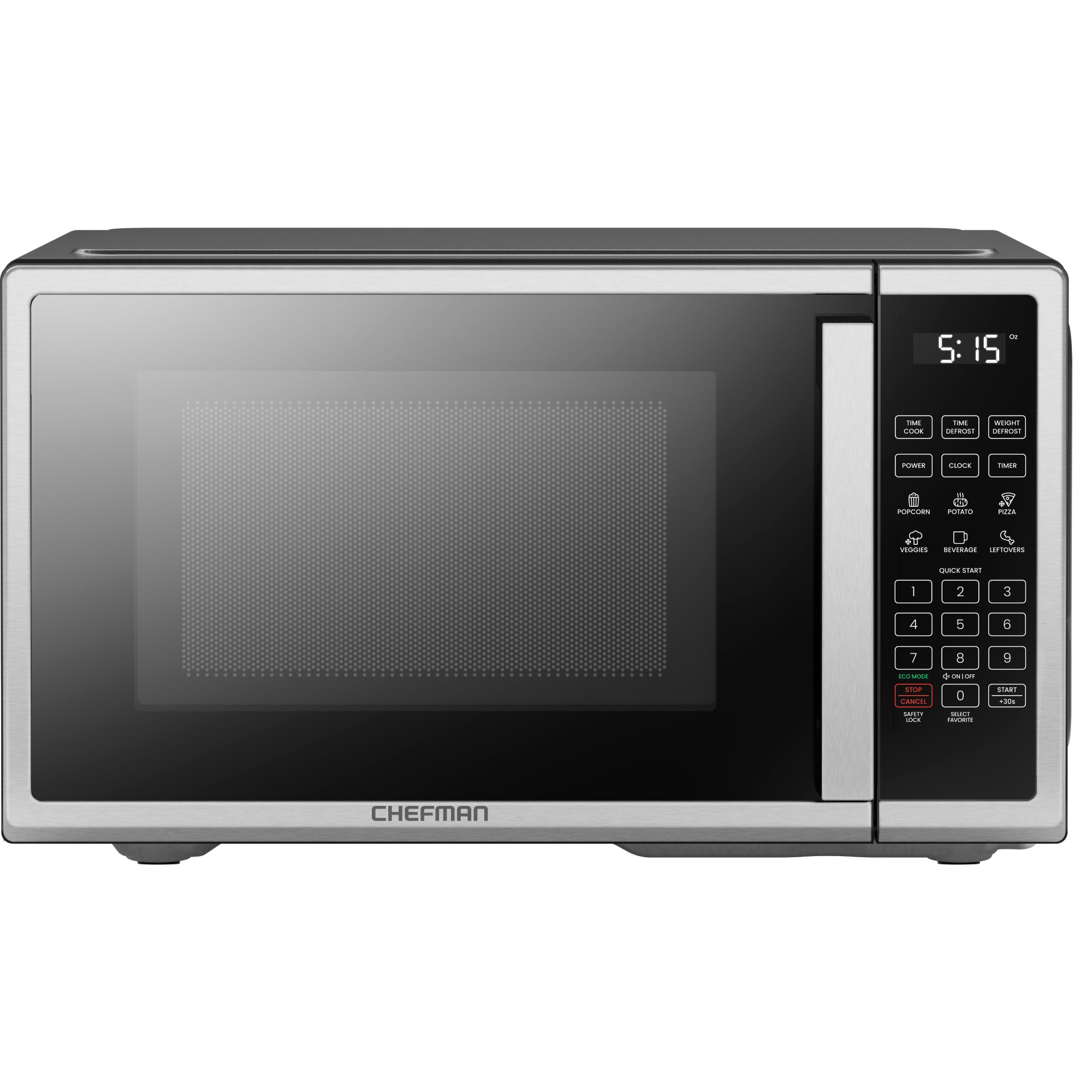 Countertop 0.9 Cu. Ft. Digital Stainless Microwave Oven
