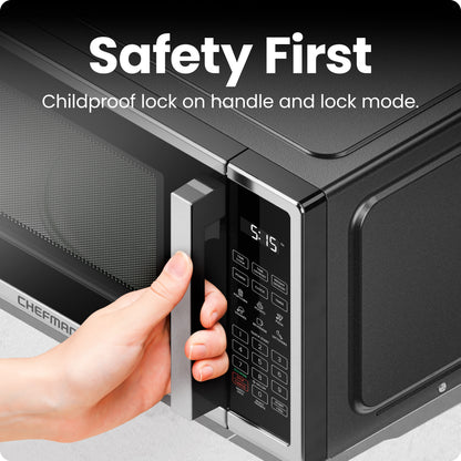 Countertop 0.9 Cu. Ft. Digital Stainless Microwave Oven