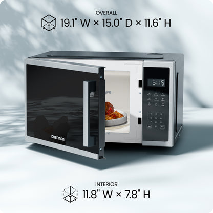 Countertop Digital Stainless Microwave Oven - 0.9 Cu Ft