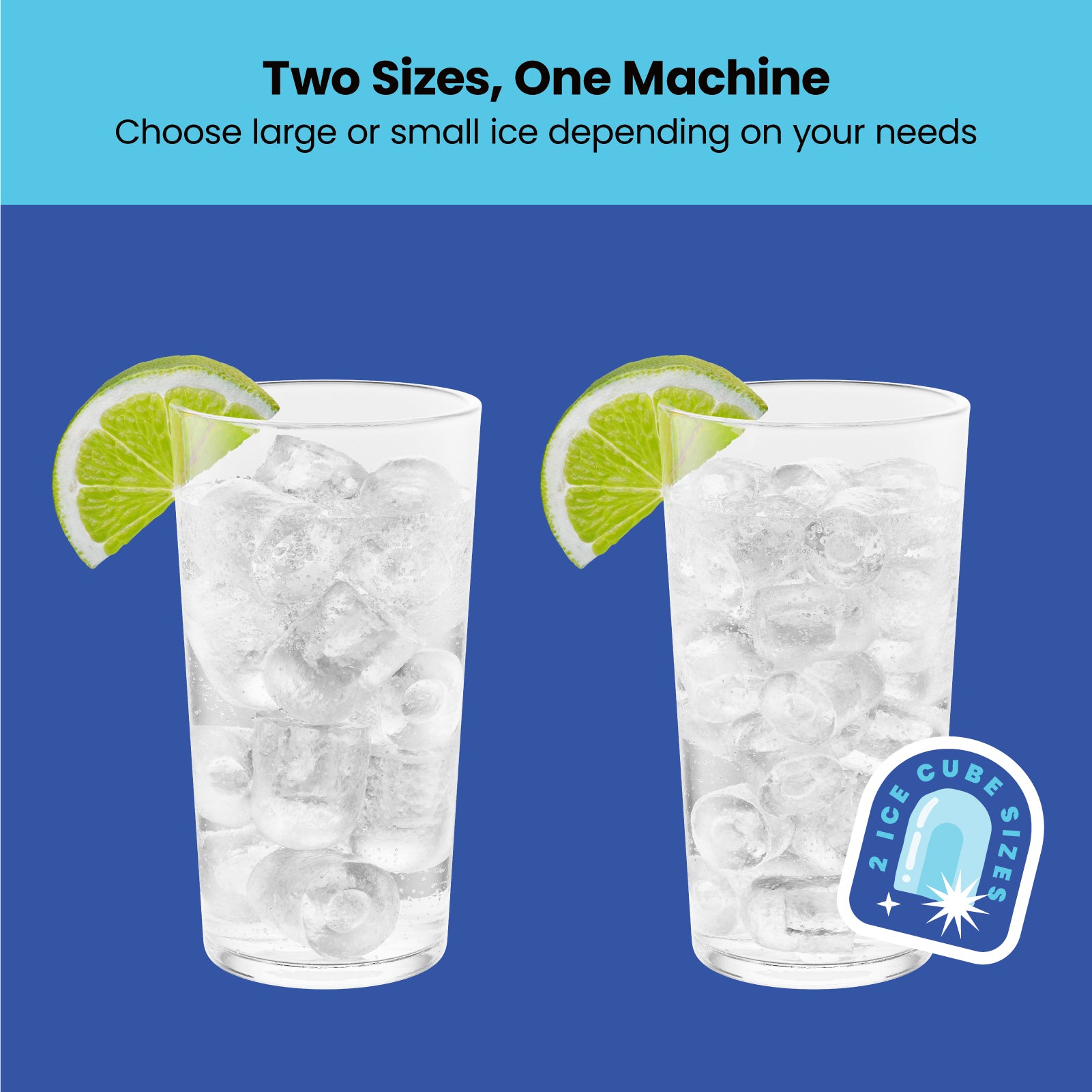 Dual-Size Ice Machine by Iceman®