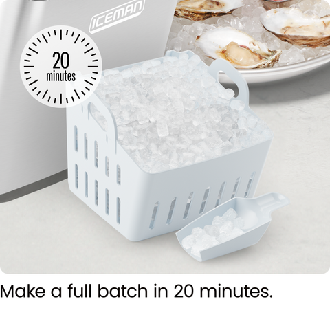 "The Pebble" Countertop Nugget Ice Machine by Iceman™