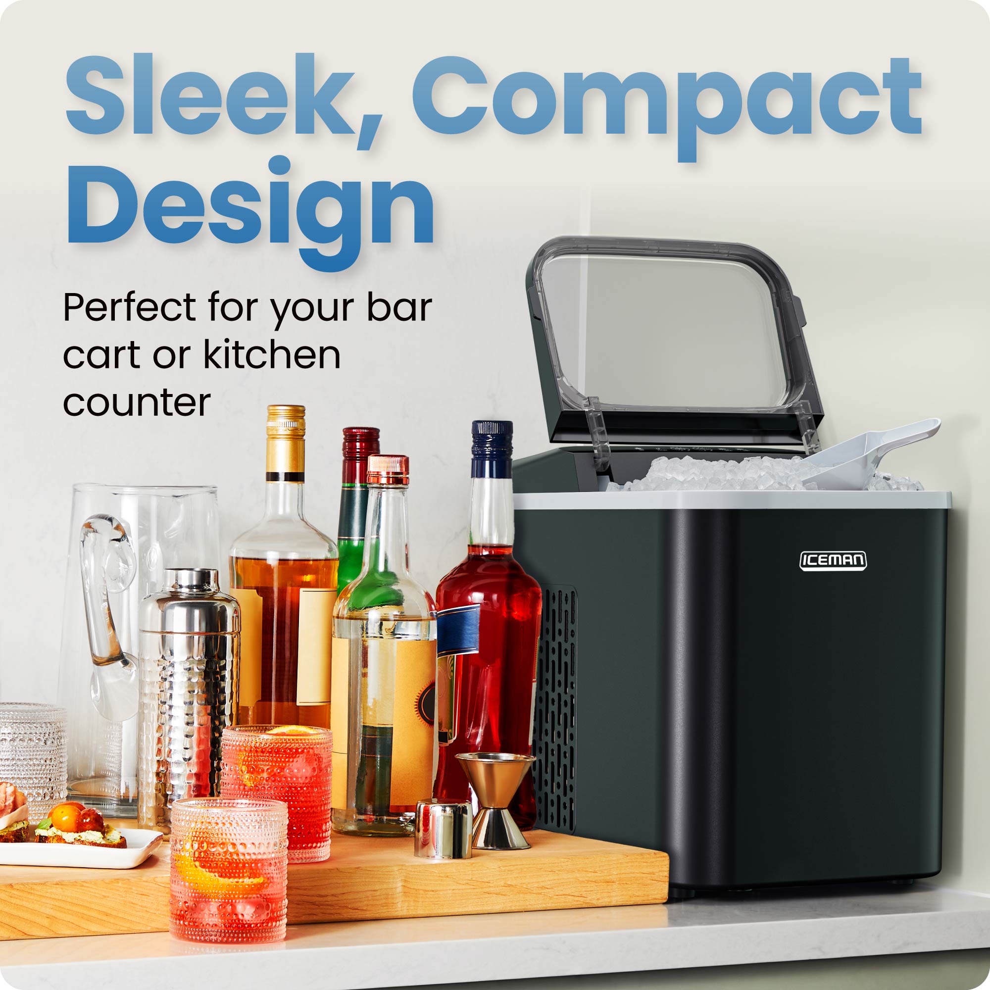 Pebble Compact Countertop Ice Maker by Iceman®