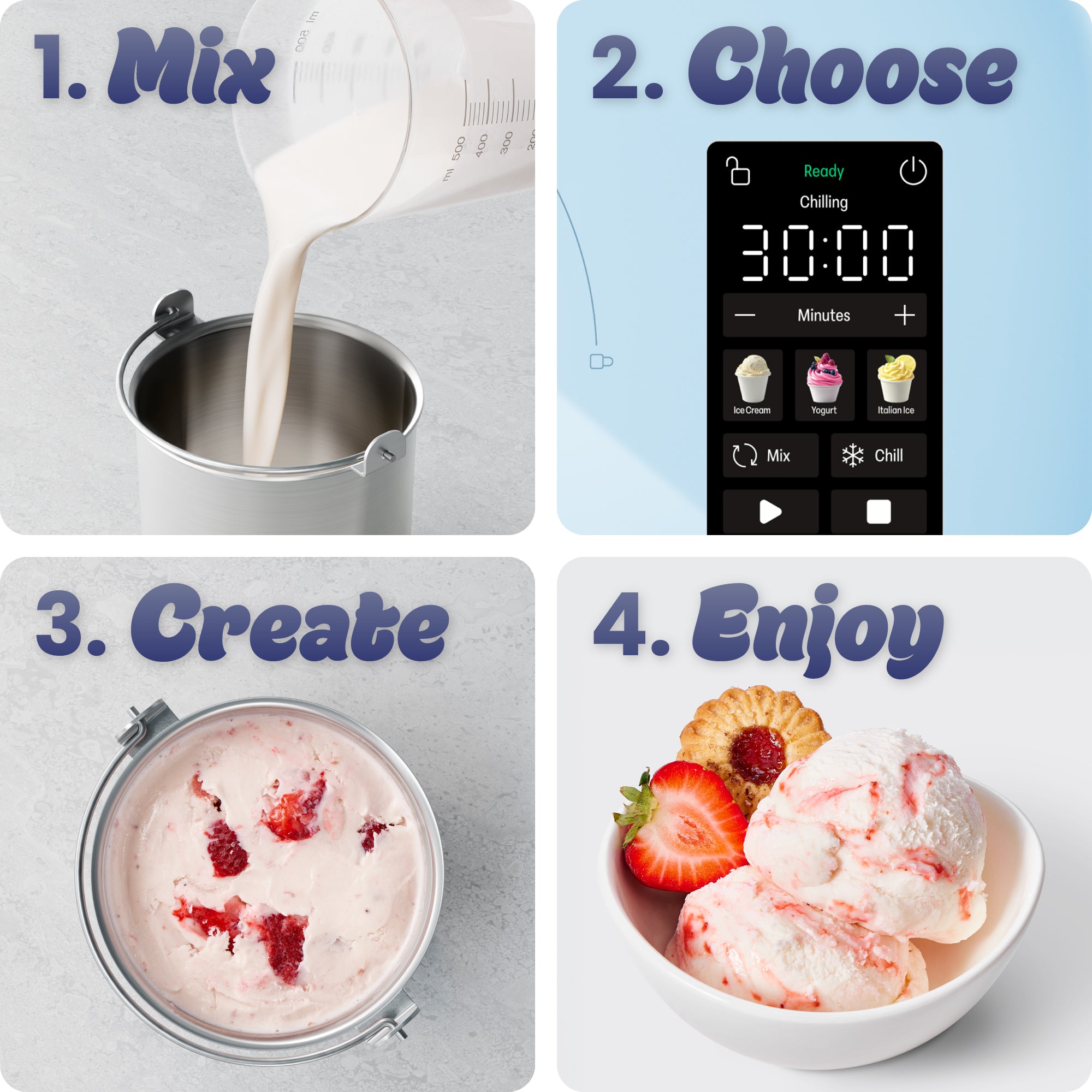 Iceman Trio™ Ice Cream Maker - Aqua – Chefman