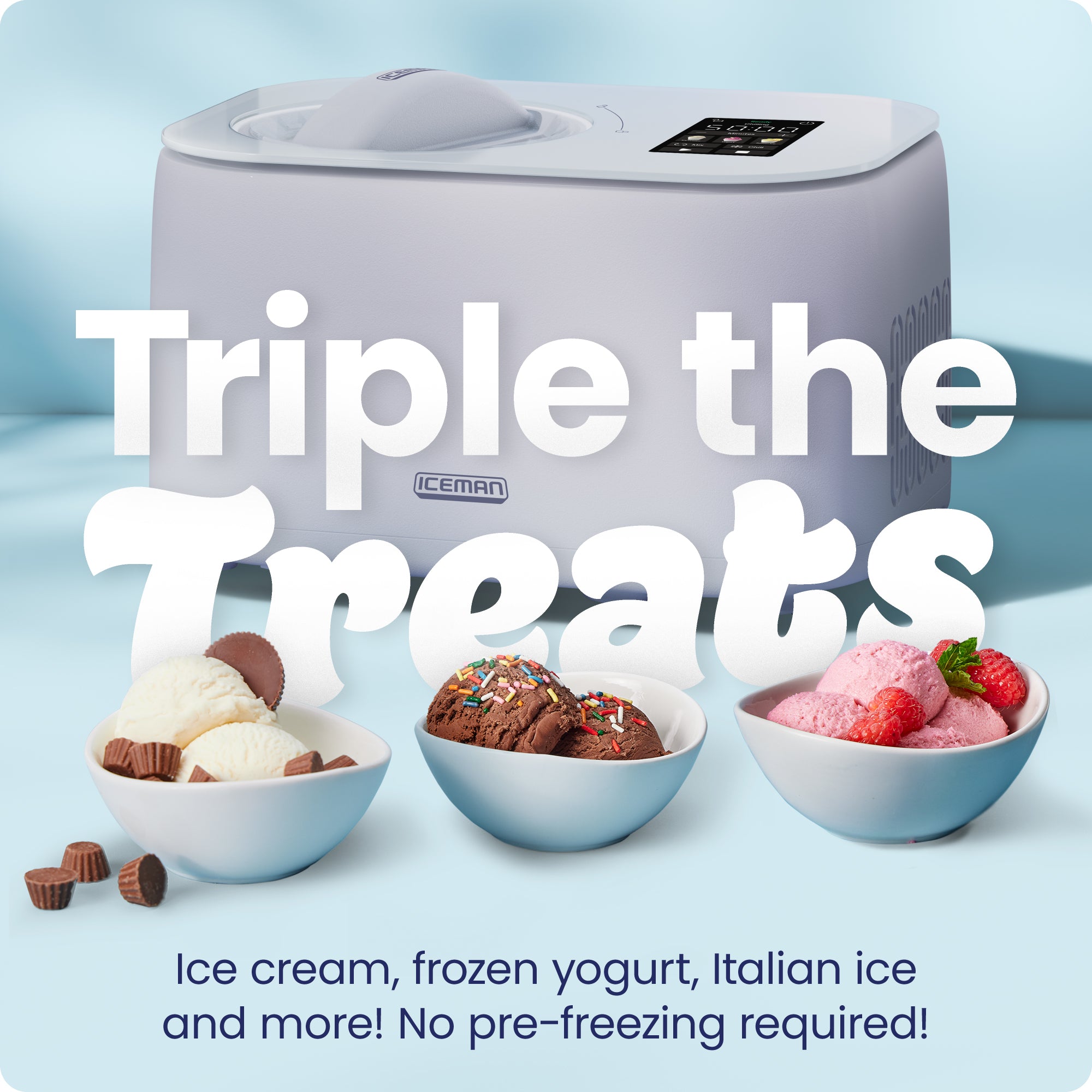 Iceman Trio Ice Cream Maker - Lavender – Chefman