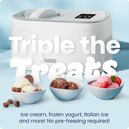 Iceman Trio Ice Cream Maker - White