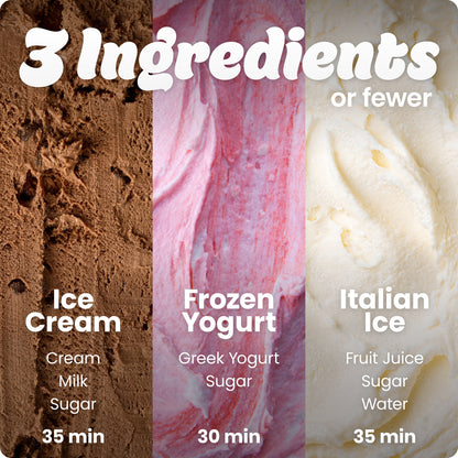 Iceman Trio Ice Cream Maker - White
