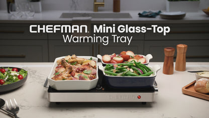 Compact Glasstop Warming Tray