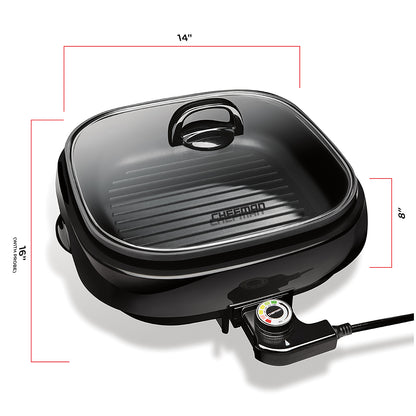 Electric Grill And Skillet, 4.2-Quart