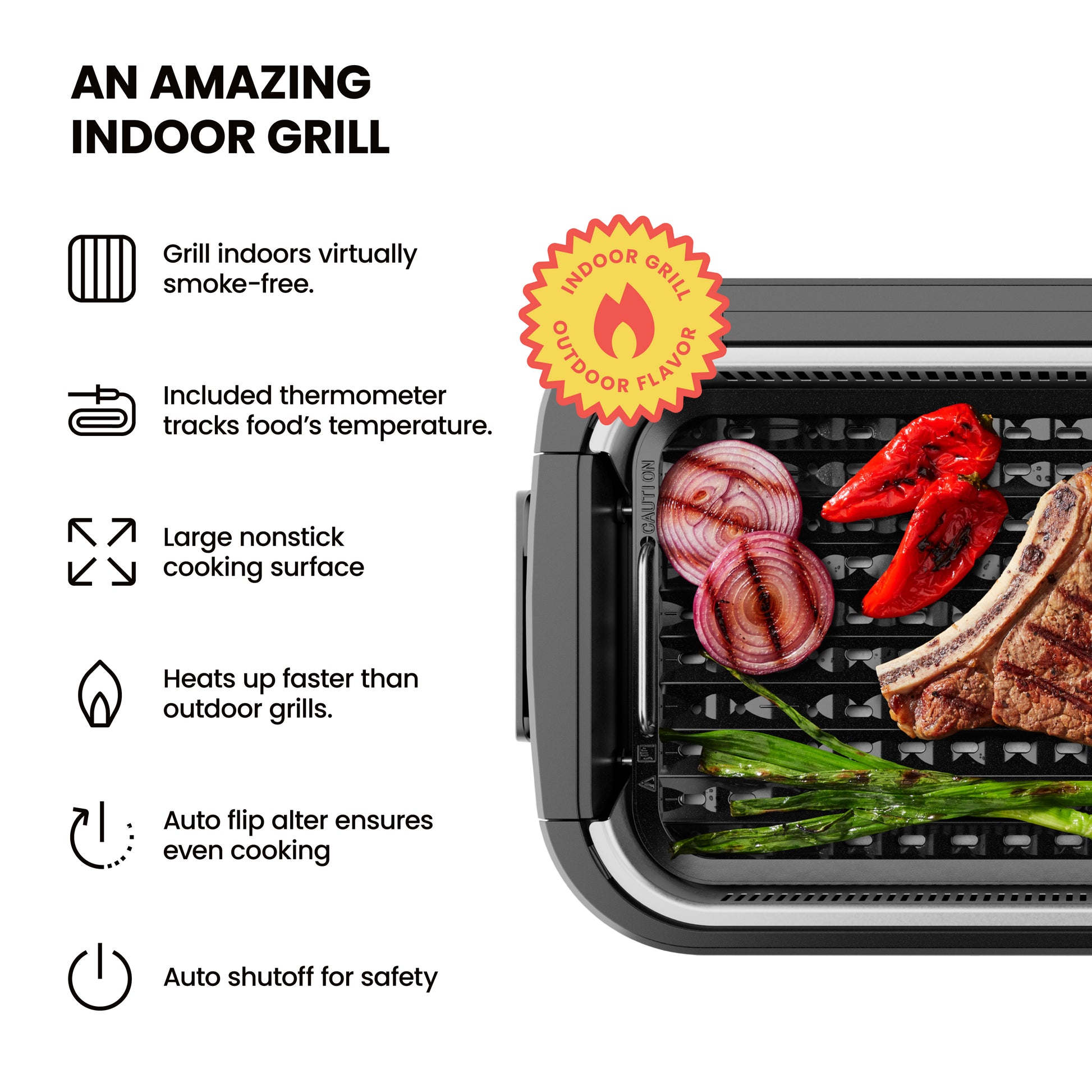 Chefman Electric Indoor Air Fryer + Grill Does It All, Countertop-Size  5-in-1 Unit Can Air Fry, Grill, Roast, Bake, and Broil, Removable  Integrated Probe Thermometer Guarantees Perfect Doneness : Everything Else  