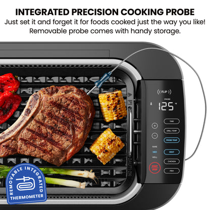 AccuGrill Smokeless Indoor Grill with Thermometer Probe
