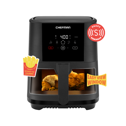 Chefman TurboTouch Easy View Air Fryer, 5 Qt. - Deep Fryers & Air