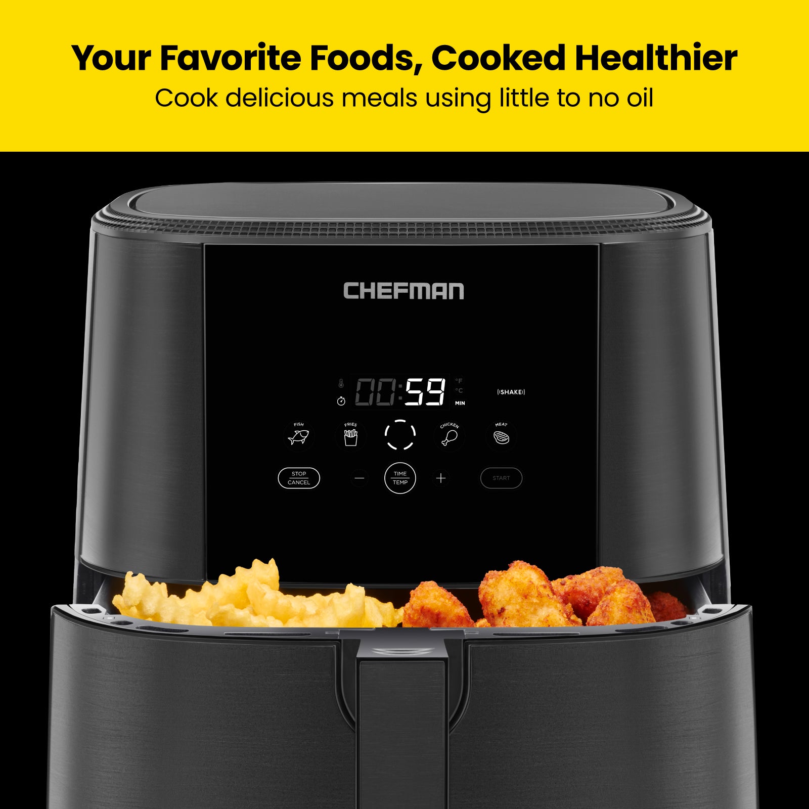 8 Qt. TurboFry Touch Air Fryer (Liners Included) – Chefman