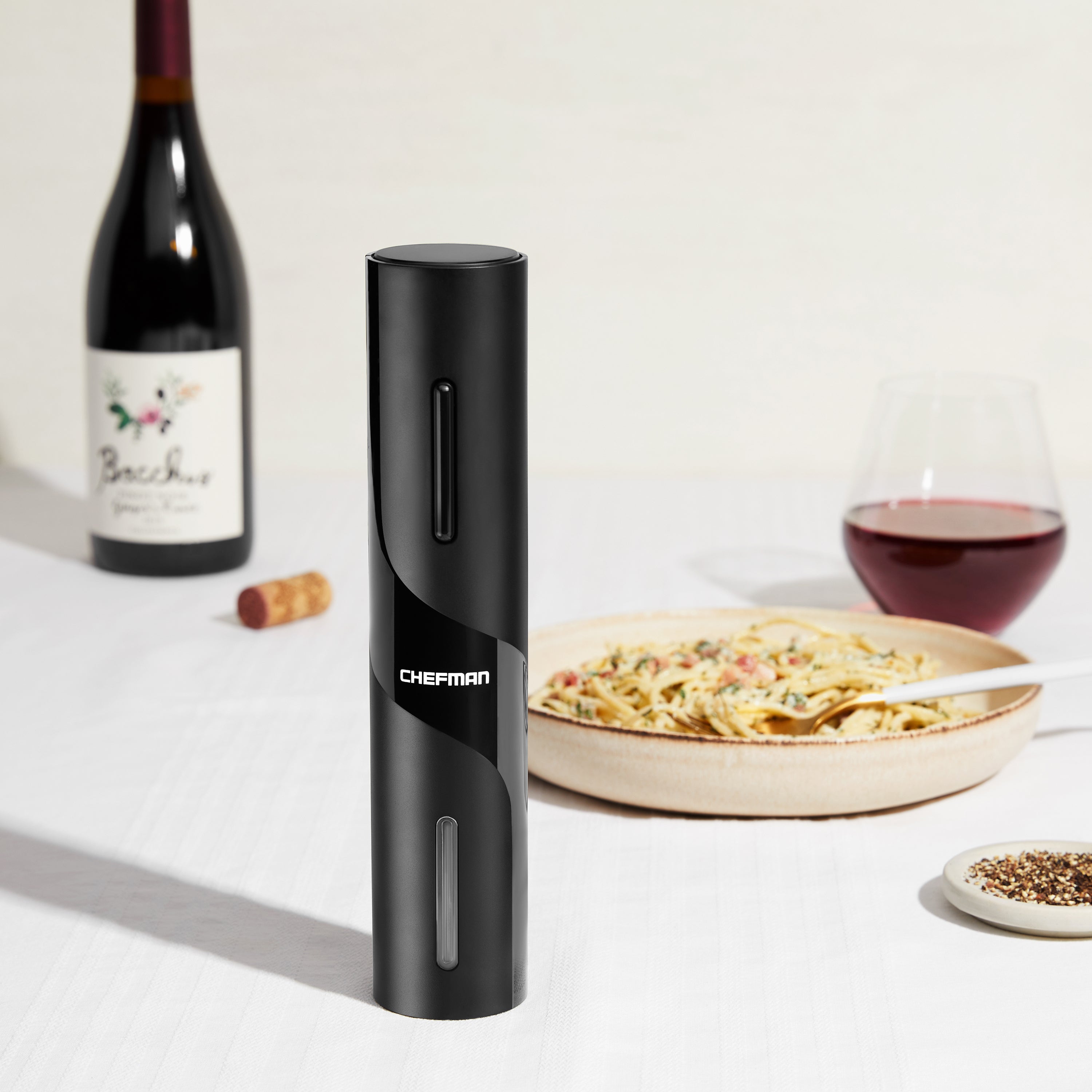 Stainless Steel Electric Wine Opener (Bonus Pack)