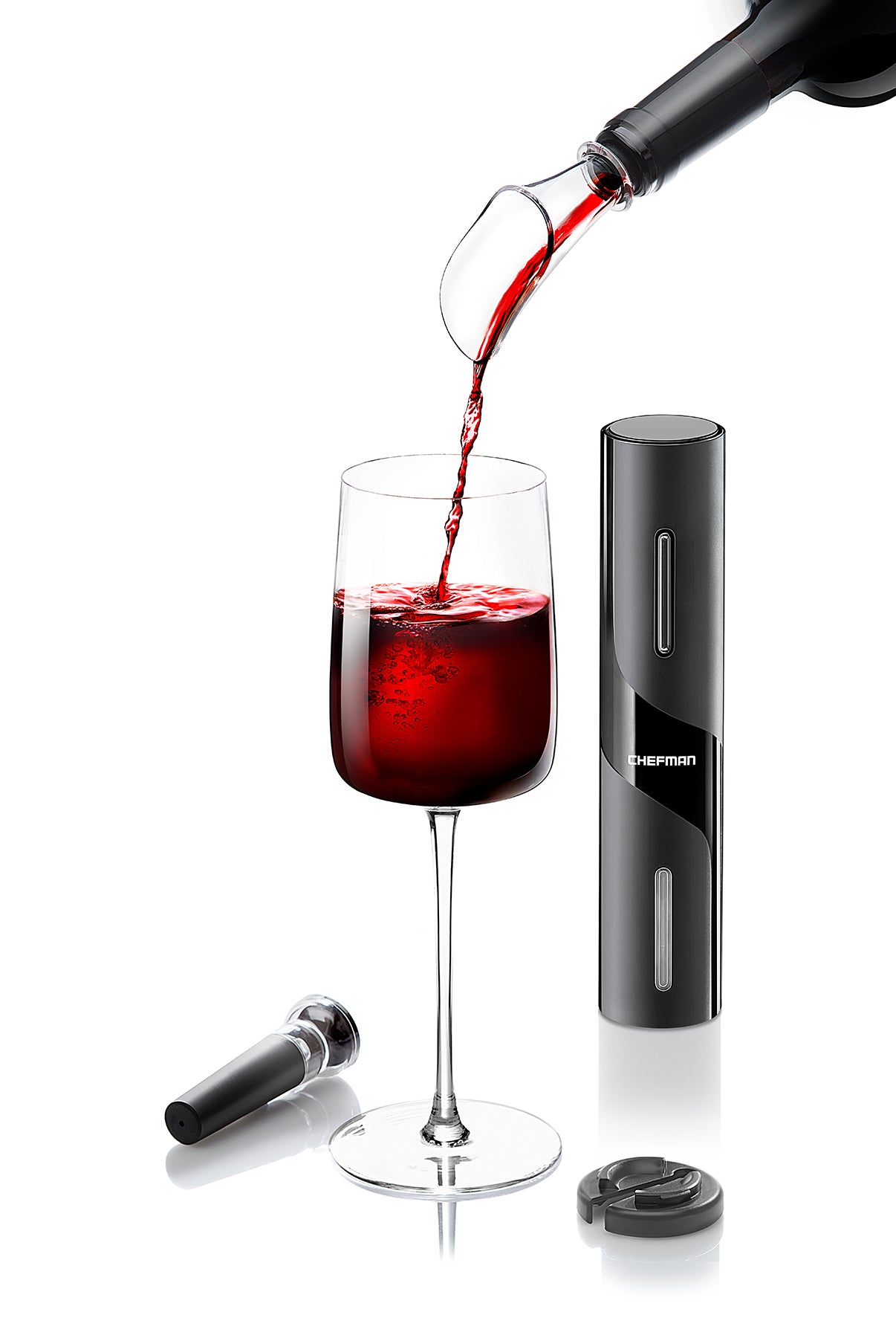 Stainless Steel Electric Wine Opener (Bonus Pack)