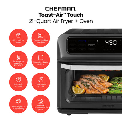Toast-Air® Touch Air Fryer + Oven, Black