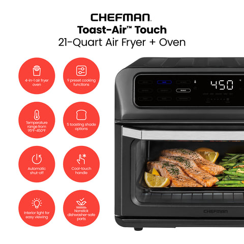 Toast-Air® Touch Air Fryer + Oven (Black)