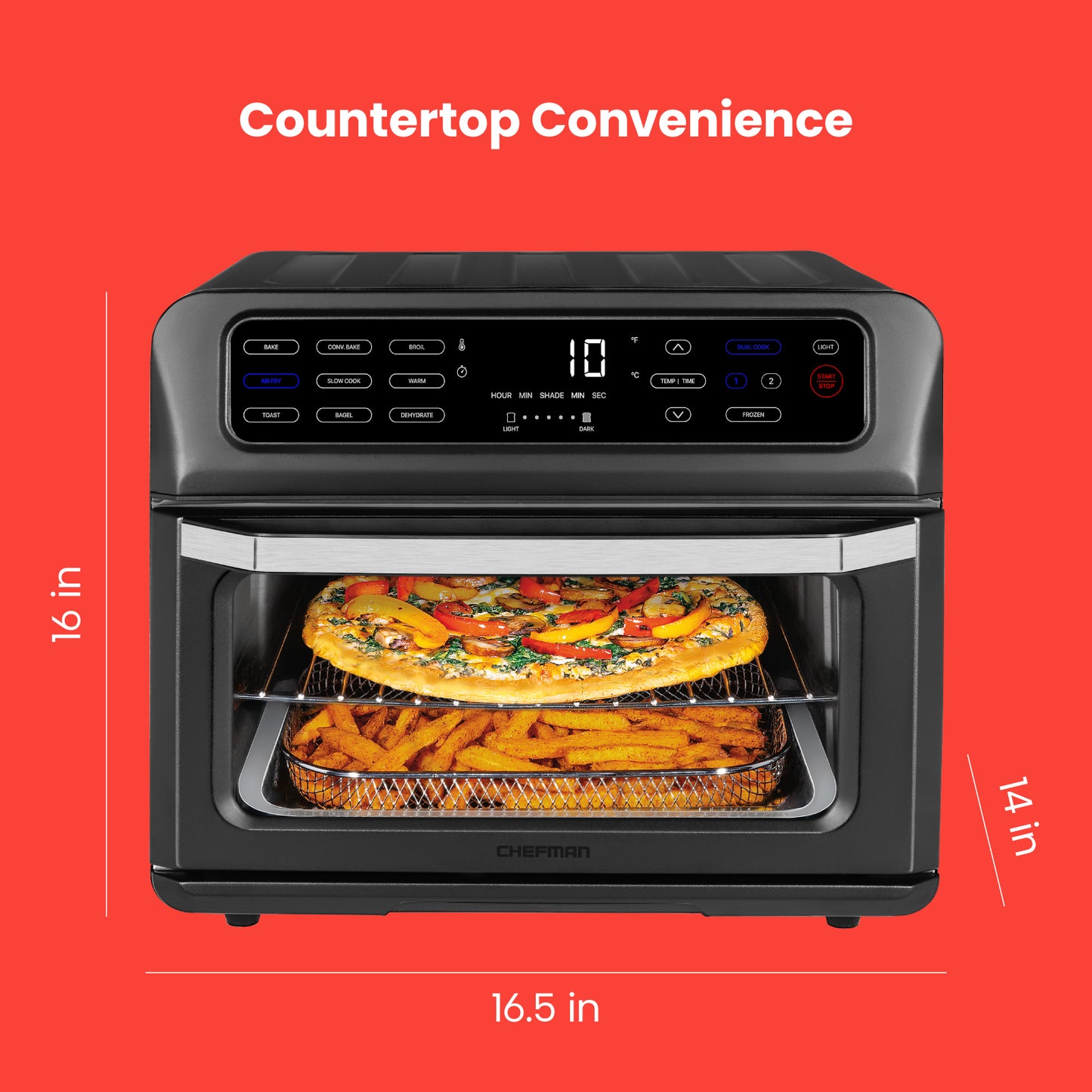 Air Fryer Combo Countertop Convection Knob Control Pizza Recipe Toaster Oven  - China Electric Oven and Convection Oven price