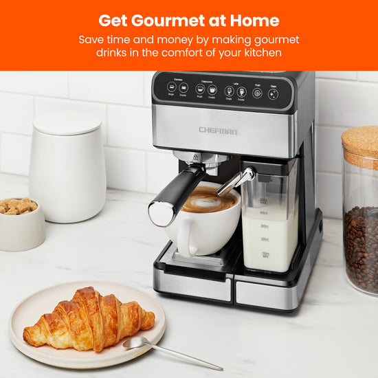 Barista Pro Plus Espresso Machine (Silver) Chefman