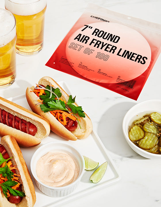 Chefman Air Fryer Liners, Disposable, Heat-Resistant, 100 Pack, 7 inch Round Parchment Paper