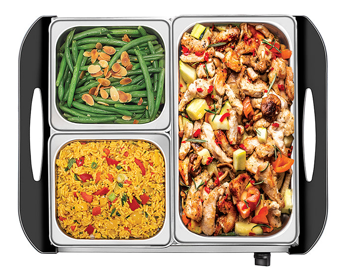 Chefman Compact Glasstop Warming Tray with Adjustable Temperature Control  Perfect for Buffets, Restaurants, Parties, Events, Home Dinners and Travel,  Mini 15x12 Inch Surface, Keeps Food Hot, Black Compact - 15.5 x 12