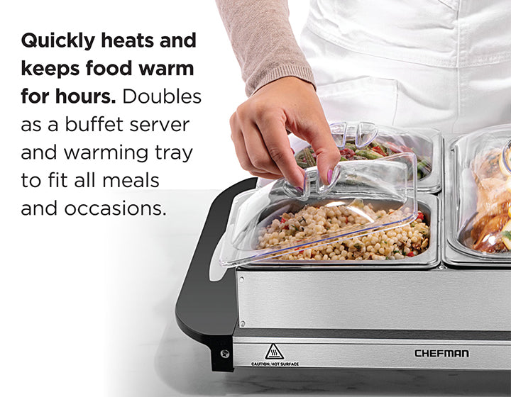 Electric Buffet Server + Warming Tray