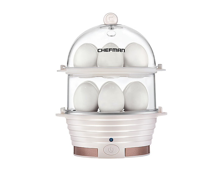 ChefmanundefinedElectric Double Decker Egg Cooker, Quickly Makes