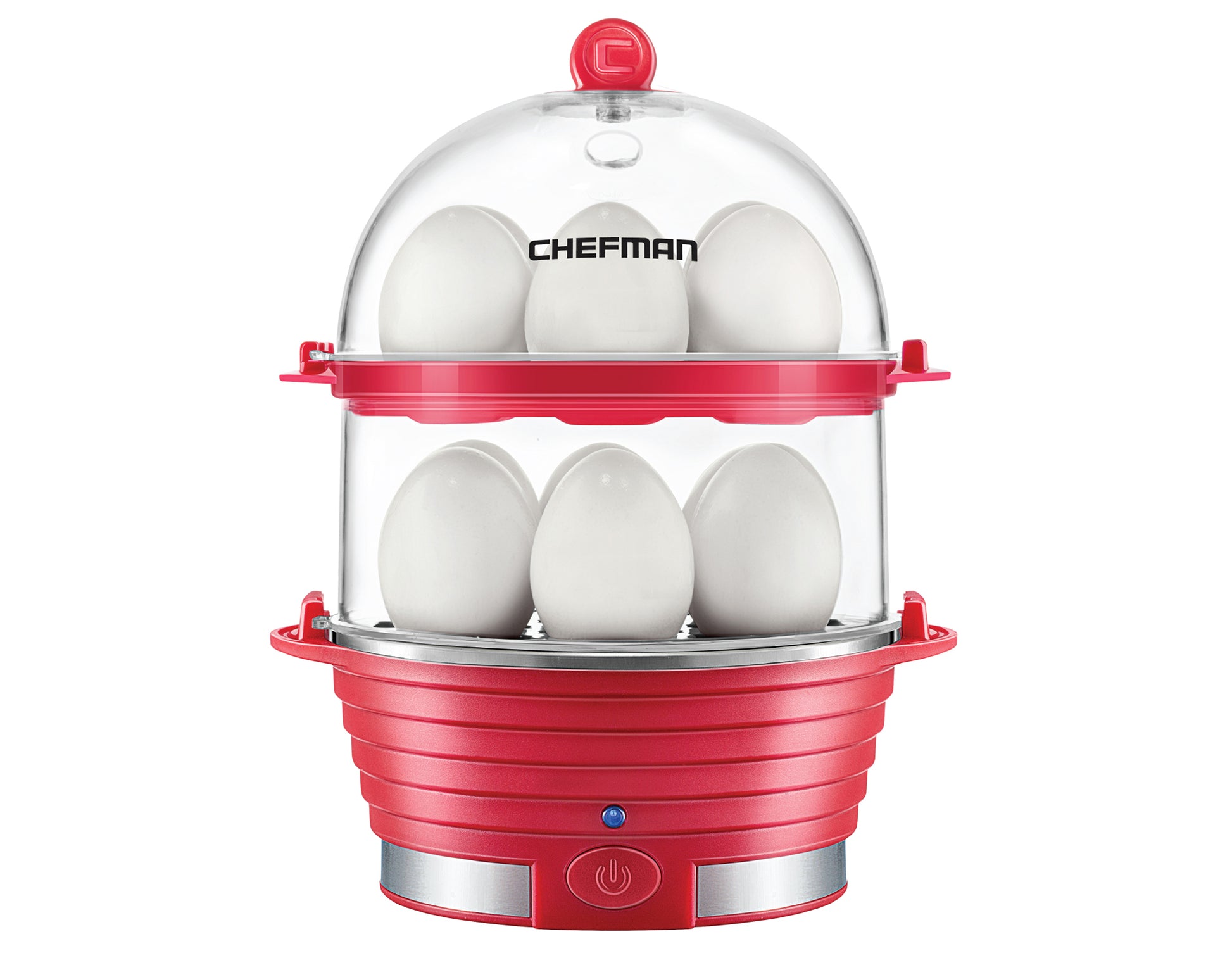 Chefman Double Decker Electric Egg Cooker - Red