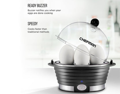 Chefman Electric Double Decker Egg Cooker Boiler - Black, 1 ct - Foods Co.