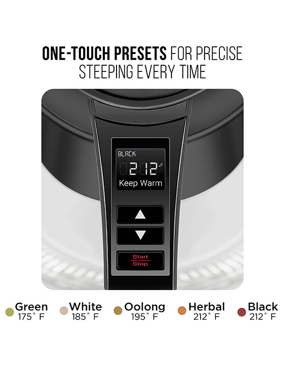 1.8Liter Digital Glass Electric Kettle Chefman