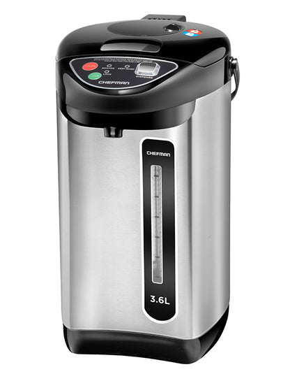 Chefman Electric Hot Water Pot with Safety Lock, Stainless Steel