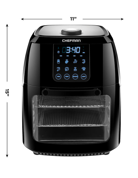 Chefman Family Sized Auto Stir 14 in 1 Digital LED Air Fryer and Convection  Oven 