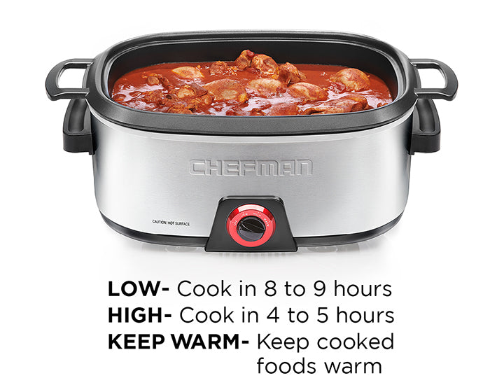 Cooks 6 Quart Slow Cooker 22345/22345C, Color: Stainless Steel