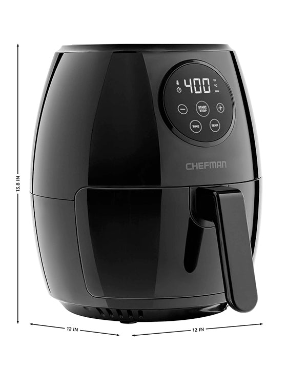 Chefman 3.6 qt. Black Air Fryer with User-Friendly Touch Screen